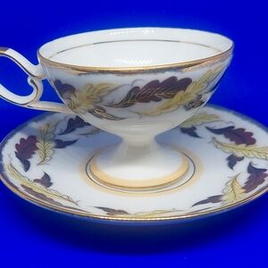 Vintage Japan gold teacup and saucer